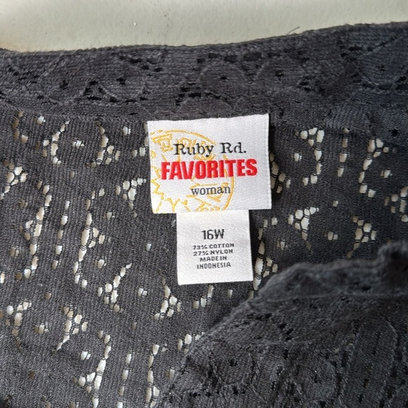 Ruby Rd lace button down top - Picture 6 of 10